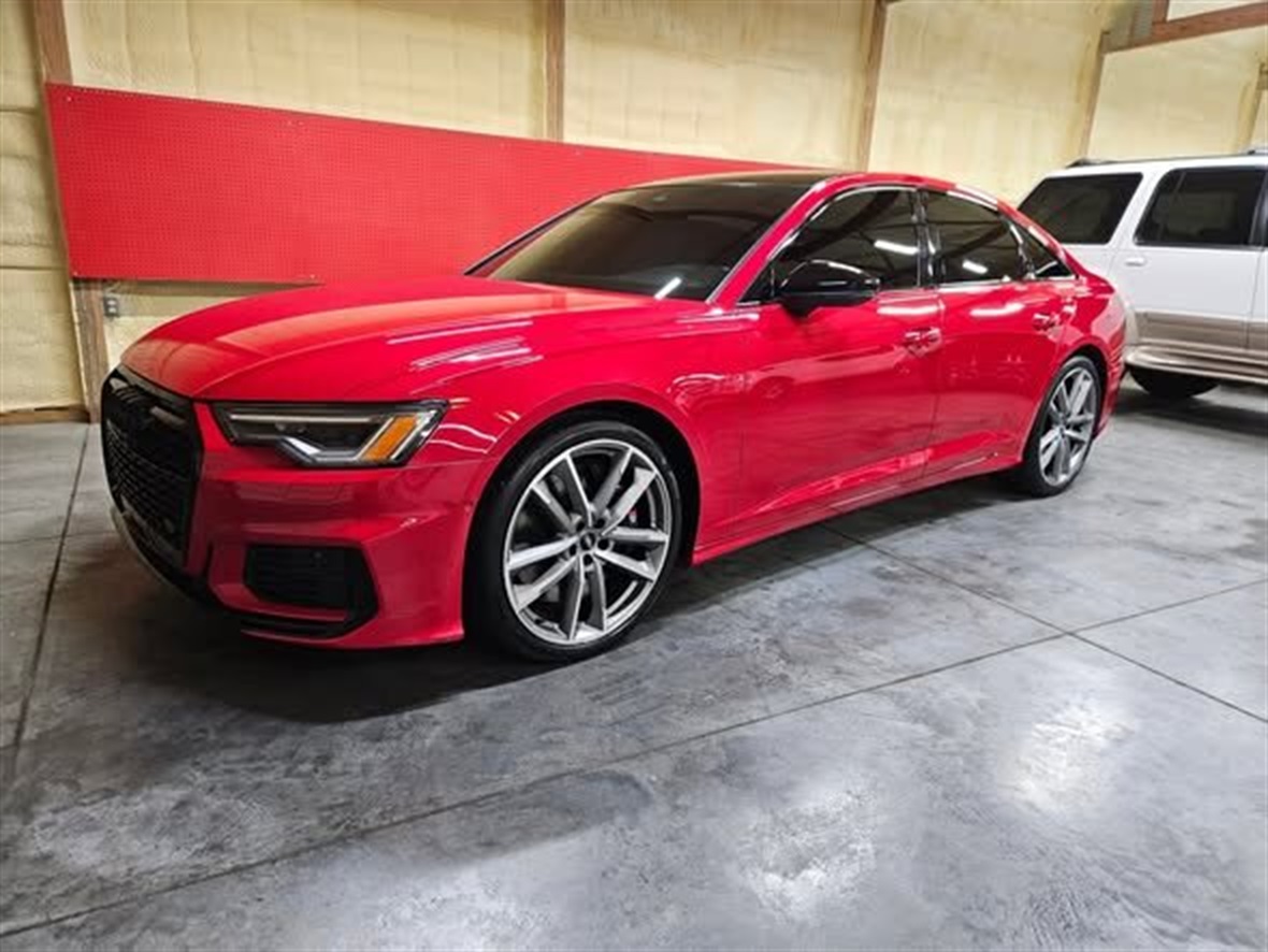 Red Audi S6 after detailing