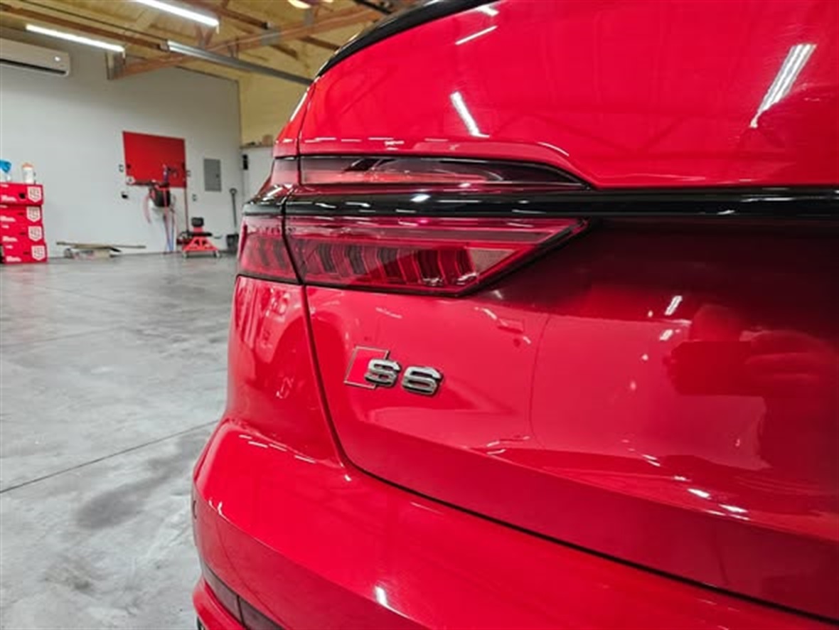 Audi S6 rear badge close-up